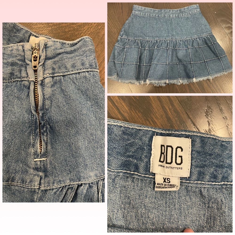 Urban Ruffle Denim Skirt - Picture 5 of 6